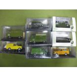 Eight Oxford Predominantly 1:43rd Scale Diecast Model Vehicles, mostly with British