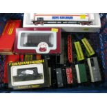 Nineteen Items 'OO' Gauge/4MM Rolling Stock, by Hornby, Dapol, Farish, etc; private owner coal