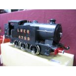 An 'O' Gauge Three Rail 0-6-0 Tank Locomotive, (no motor) L.N.E.R black R/No 4759, a kit build white