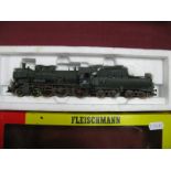 Fleischmann 'HO' Gauge Ref 4162 Class 38 4-6-0 Steam Locomotive and Eight Wheel Tender, DB black,