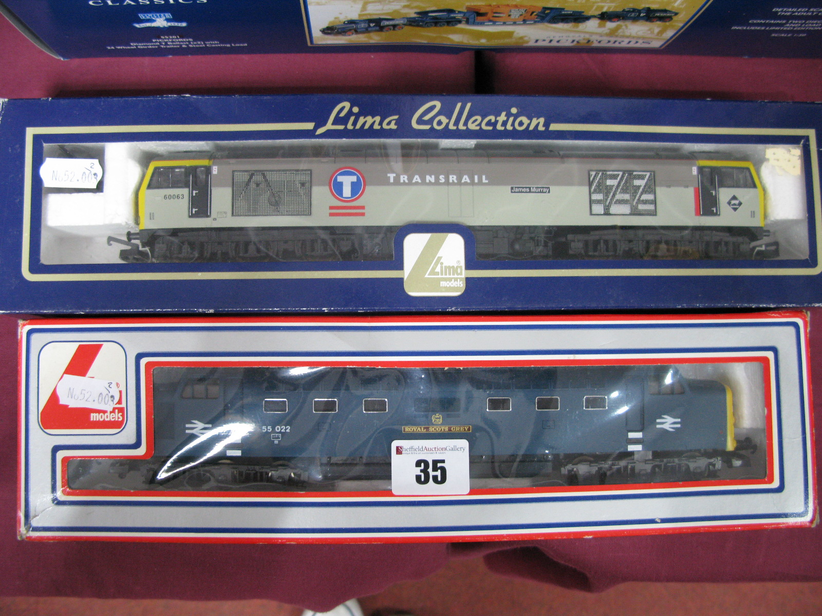 Two LIMA 'OO' Gauge/4mm Diesel Locomotives, boxed, Ref 205106 class 55 BR blue "Royal Scots Grey"