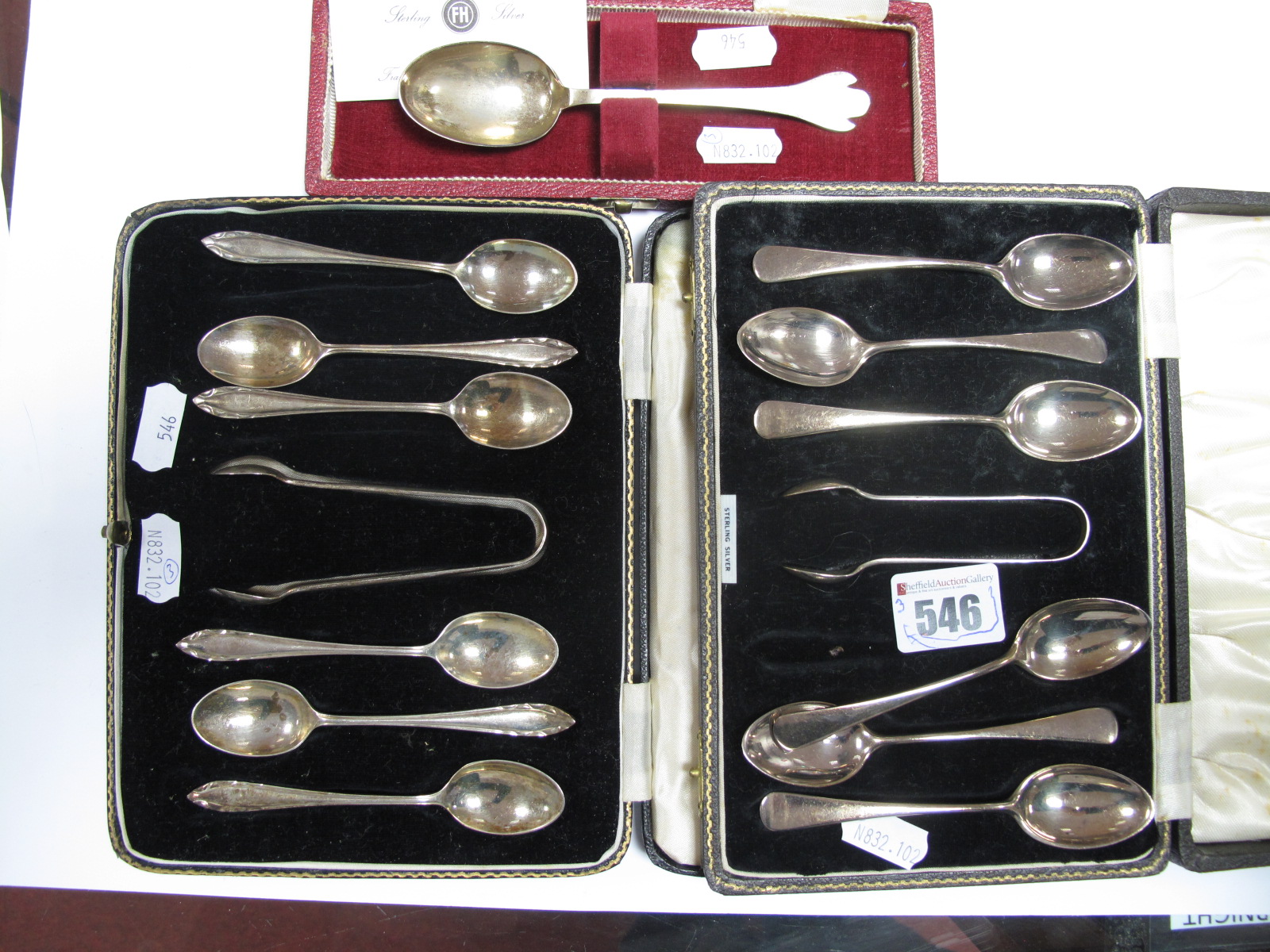 A Hallmarked Silver "James II" Spoon, FH Sheffield 1972, in original fitted case; together with