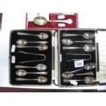 A Hallmarked Silver "James II" Spoon, FH Sheffield 1972, in original fitted case; together with