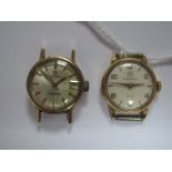 Omega; A 9ct Gold Cased Ladymatic Ladies Wristwatch, the signed dial with line markers, centre