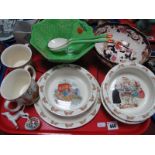 Doulton Bunnykins Feeding Bowls, Mason's Mandalay fruit bowl, Beswick salad bowl (cracked) and