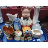 Mailing Lustre Jug Vase, Ellgreave Mr Pig money box, Shelley, Japan, Midwinter, other ceramics:- One