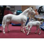 A Beswick Model of a Connemara Pony 'Terese of Leam', model no. 1641, in grey; together with a