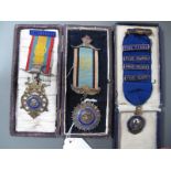 RAOB Medallions, including "Presented to Bro. H. Bartram June 4 1918, on ribbon with "Attendance"