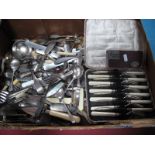 Assorted Plated Cutlery, cased fish knives and forks etc:- One Box