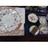 A Royal Crown Derby 'Royal Antoinette' Plate, commemorating a visit by Princess Margaret in aid of