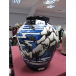 A Moorcroft Pottery Vase, painted with the 'Weeping Willow' pattern, designed by Helen Dale, limited