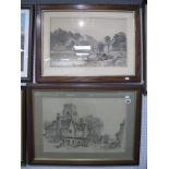 M. Robinson, '.... Ashover', pencil/graphite drawing, 33 x 49.5cm, signed lower left, a similar