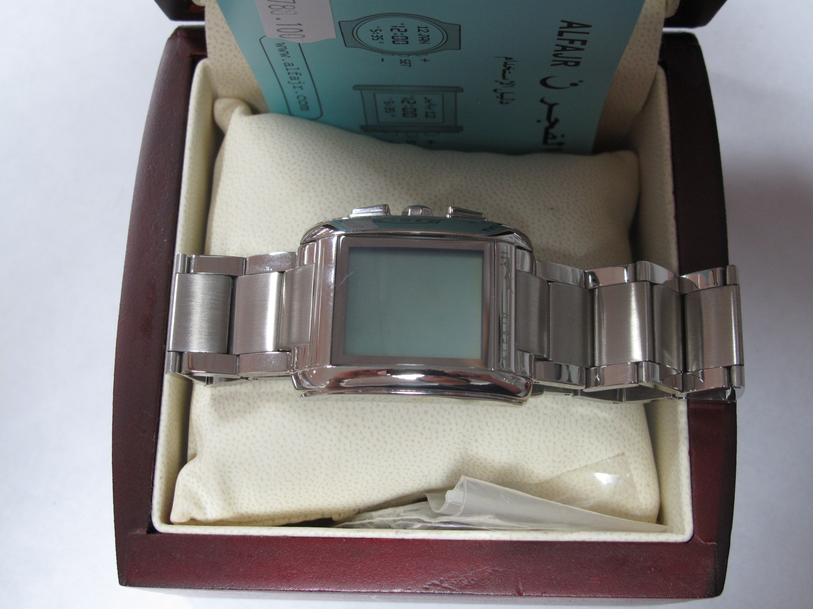 ALFAJR Modern Gent's Digital Wristwatch, ref WS-06 B, in original box with booklet and spare
