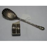 A Hallmarked Silver Spoon, Jackson & Fullerton, London 1901, with shell bowl and decorative