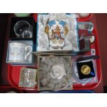 The Royal Collection Ceramics and Glassware, in original boxes, coinage:- One Tray