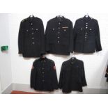 Five Post War British Military 'Blue' No. 2 Tunics, including Royal Artillery.