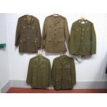 Five British No. 2 Jackets, Uniforms, all Post War including rifles.