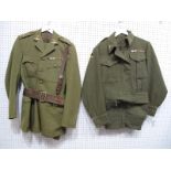 A WWII Period Australian Made Battle Dress Blouse and Trousers, dated 1943, Captain and a later