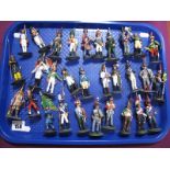 Approximately Thirty White Metal Military Model Figures, by Del Prado, all on foot including