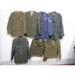 Seven Post War Jackets, Uniforms, all American Military related.