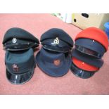 Five Late XX Century Female Military Caps and One Salvation Army Cap, R.E.M.E noted.