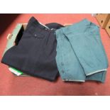 Ten Mid XX Century and Later Military Related Trousers, British noted.