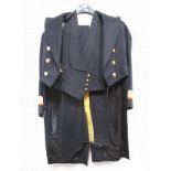 A First Half XX Century Royal Navy Mess Dress, comprising tails, waist coat, trousers to rank of