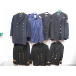 Seven Post war Royal Navy Jackets, Uniforms.