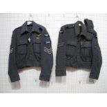 Two WWII Period RAF Battle Dress Blouses, one date 1944, the other dated 1945, one with 1941