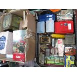 Dr Who Police Box, Mackintosh's, Dr Scholl's, Lloyds Bondman and Other Tins:- Two Boxes