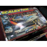 A 1980's Scalextric V8 Championship Set, with two Rover 3500 cars, playworn. boxed.