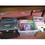 A Collection of L.P.'s, varying genres (two boxes and two L.P. cases). (4)