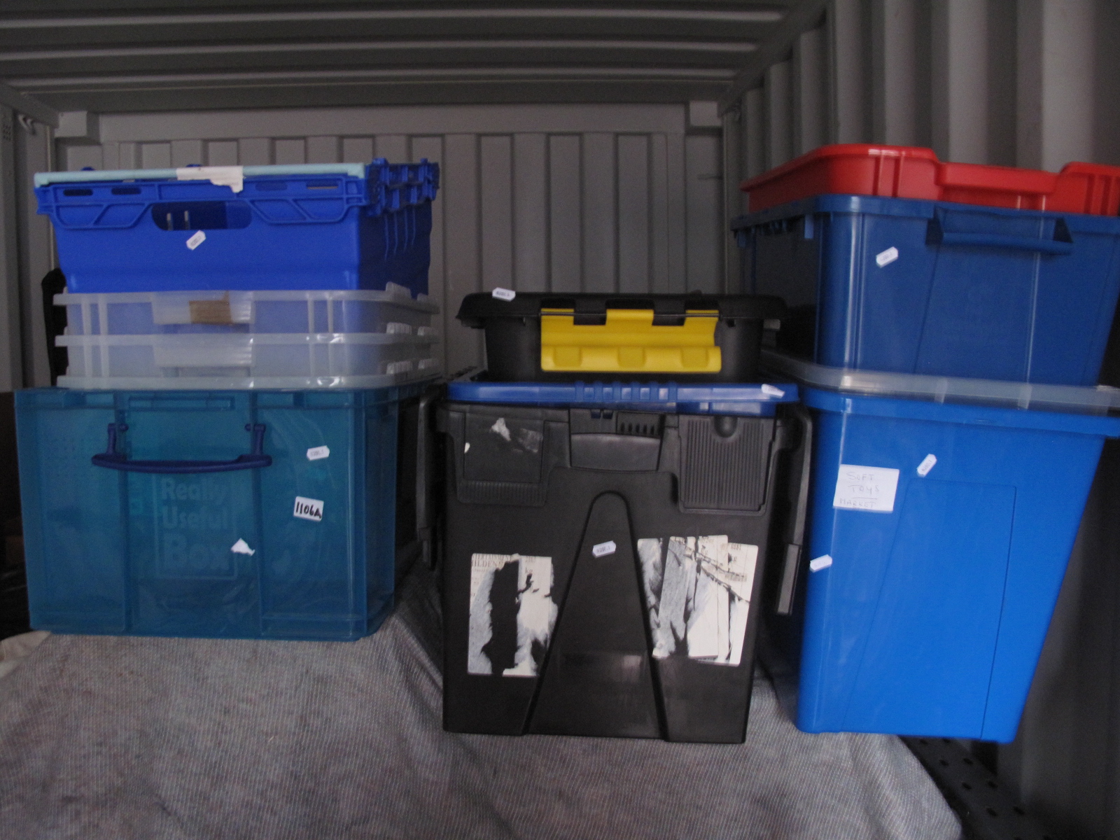 A Quantity of Plastic Containers, of various sizes, approximately twelve in total.