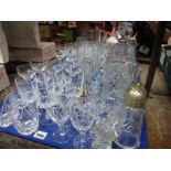 An Edinburgh International Lead Crystal Whiskey Decanter, tumblers, sherries, specimen vases etc:-