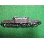 An "N"Gauge Unboxed Locomotive, Arnold "Crocodile", twin pantographs 2-6-6-2, brown livery R/No