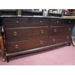 Stag Elongated Chest of Eight Drawers, 156.5cm wide.