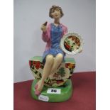 A Peggy Davies Figurine 'The Artisan' (Clarice Cliff), limited edition no. 493/500, 23cm high.