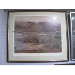 Donald M Shearer 'Lonely Bay' colour print, graphite signed to mount, blind back stamp 48 x 61.5cm.