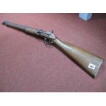 A Military Replica Rifle, stamped '1861 Enfield', crown stamp to lock plate, ramrod present, 94cm