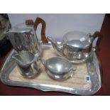 A Vintage Picquot Ware Four Piece Tea Set, on original tray.