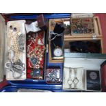 A Mixed Lot of Assorted Costume Jewellery, including a ladies fob watch (damages), two Sekonda