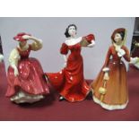 Royal Doulton Figurine 'Buttercup' HN 2399, Julia HN 2705 and Coalport 'Romany Dancer'. (3)