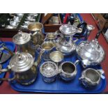 Plated Tea Ware, posy, mug etc:- One Tray