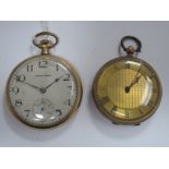 South Bend; An American Open Face Pocketwatch, the signed dial with black Arabic numerals and second