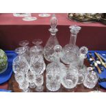 Doulton Brandies, pair of West County liqueur decanters, two others etc:- One Tray