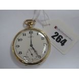 Bernex Swiss Made Gold Plated Pocket Watch, with subsidiary second dial.