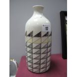 A Design Consort (Moorcroft's sister company) Vase, decorated with the Lemon/Milk Isosceles pattern,