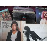 A Mixed Collection of LP's and 7" Singles, to include Bruce Springsteen, Beetles, John Lennon,