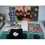 The Beatles LP's - a collection of 7 LP's to include White Album (1968, top opener, black inner