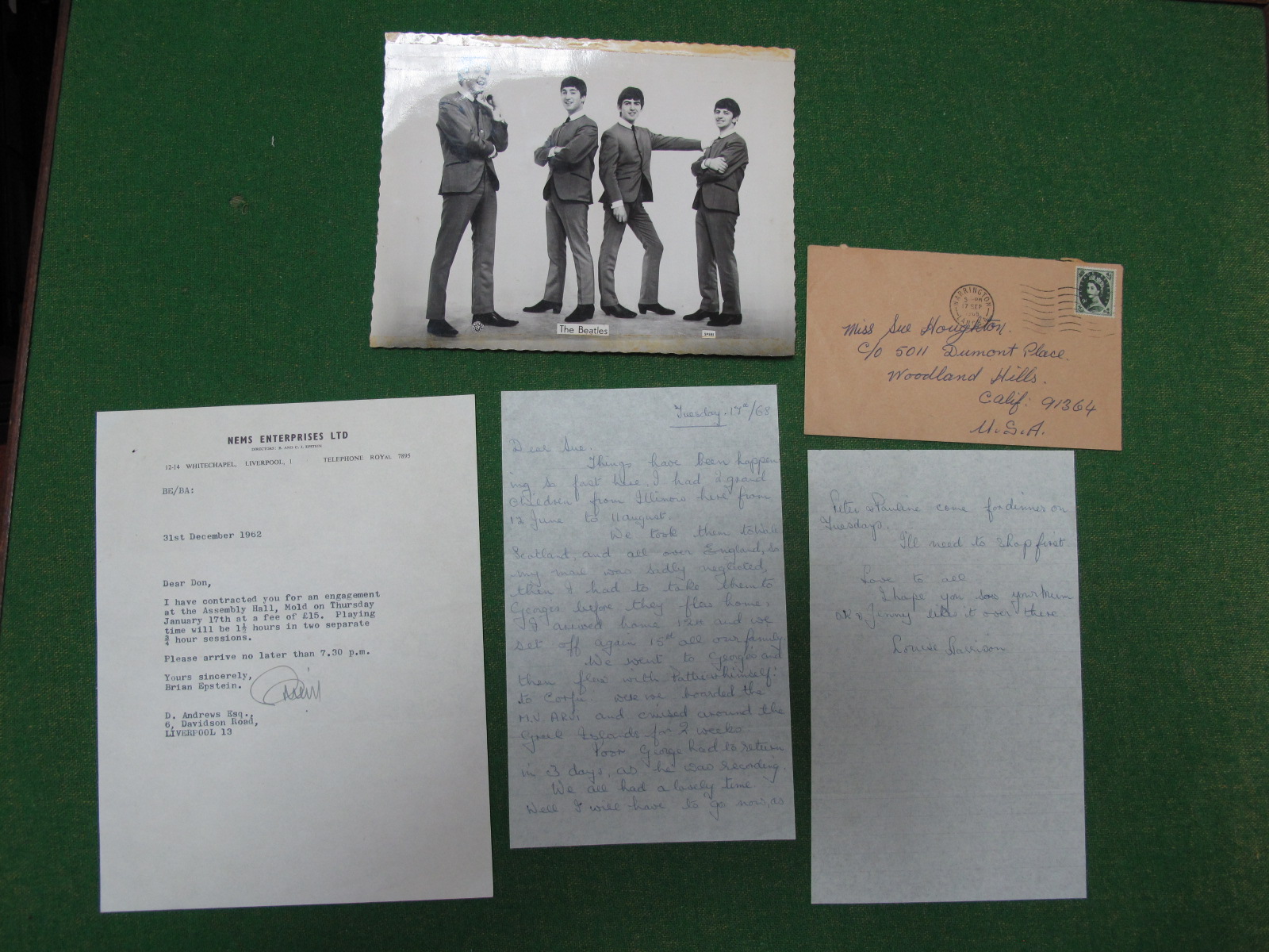 Beatles Interest: original typed Letter, headed 'Nems Enterprises Ltd', signed 'Brian' (Epstein)